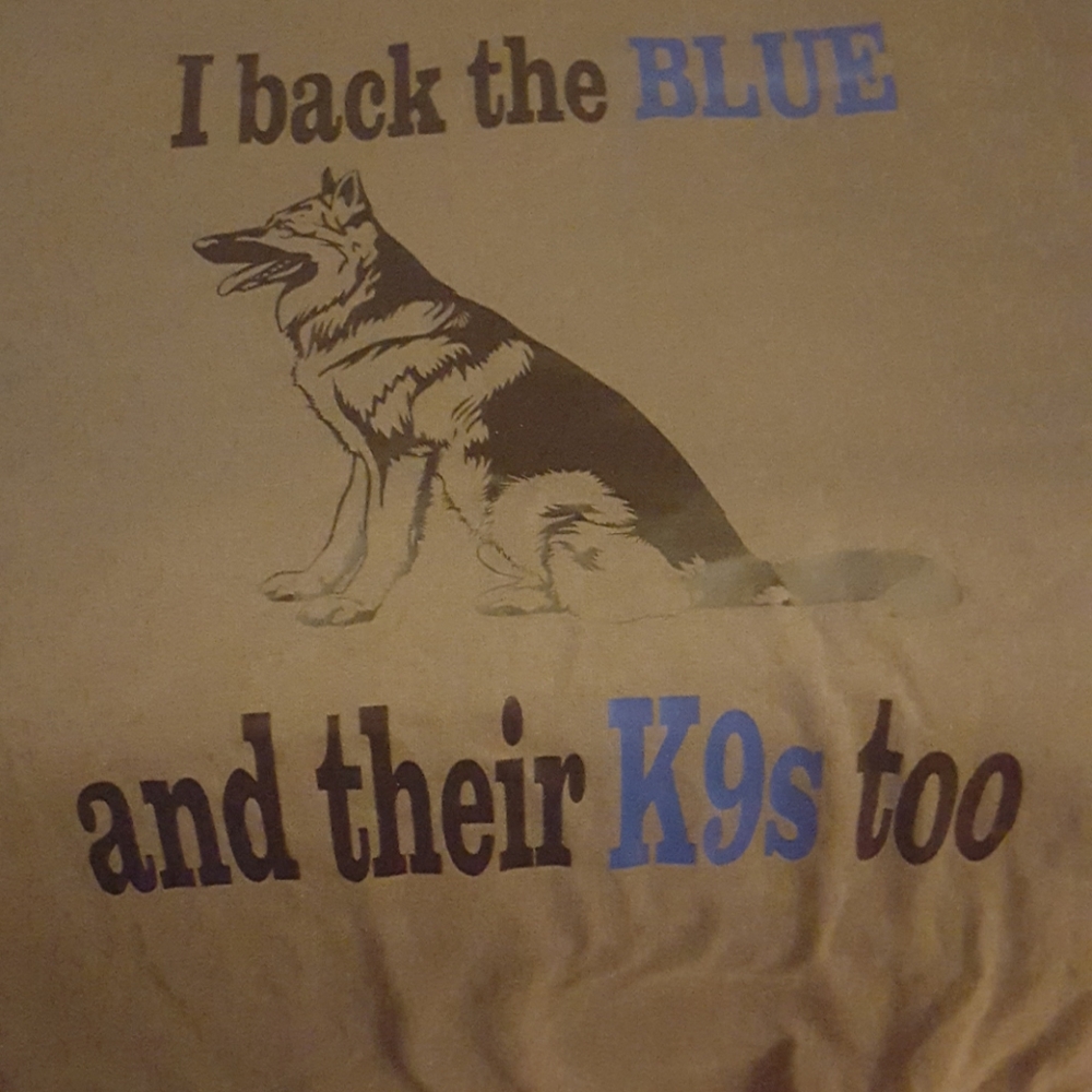 6XL BLUE LINE POLICE DOG T-SHIRT NEW